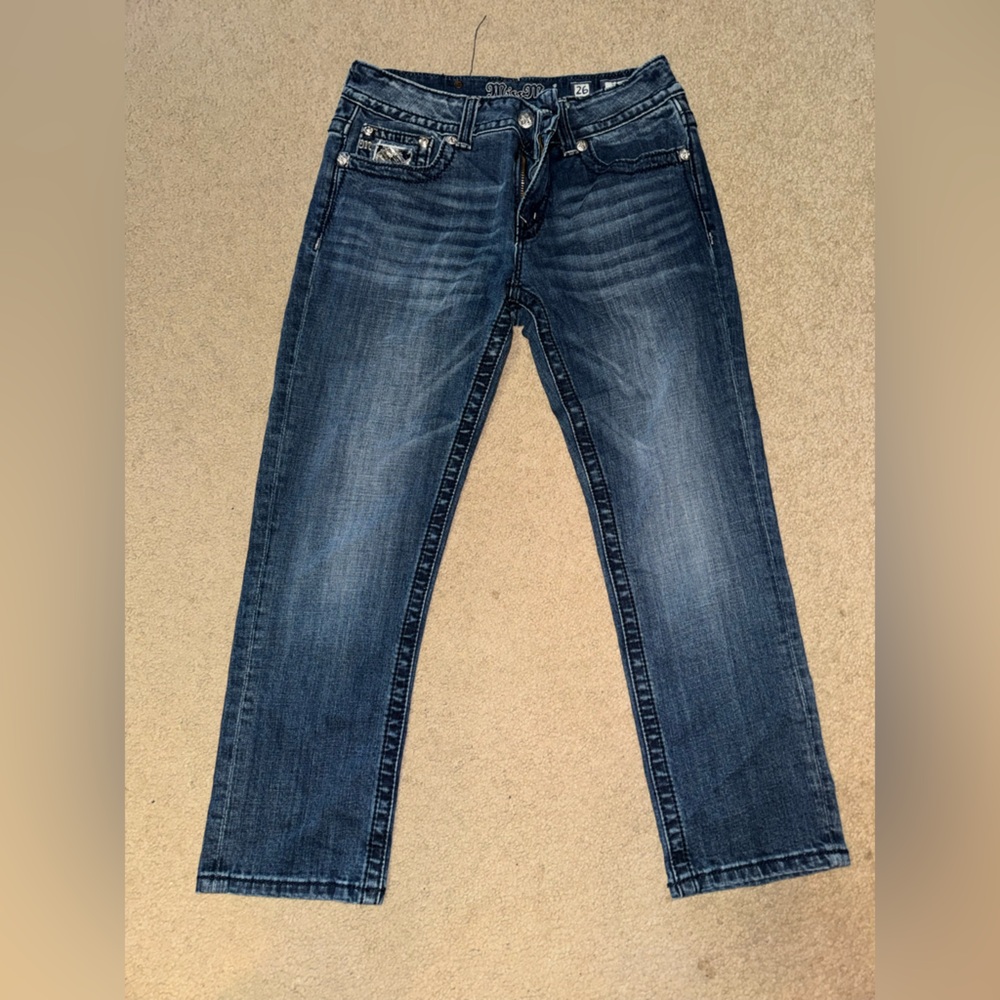 Miss me capri Dark Wash boyfriend capri Denim Jeans